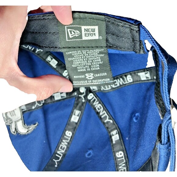 Chicago Bulls New Era 9FORTY Team Adjustable Black/Blue Hat Cap Collectable - Picture 2 of 8